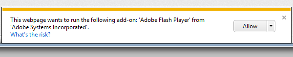 Allow add-on on IE9