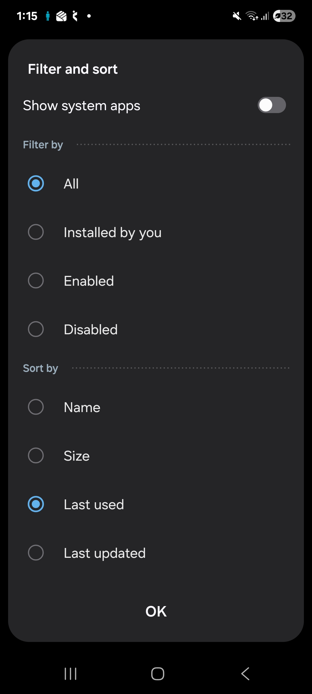 Samsung One UI App Filter & Sort Options samsung-one-ui-app-filter-sort-options